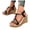 Black, variant on Women's Cork Footbed Platform Sandals Boho Fashion Beaded Woven Strappy Sandals Summer Open Toe Slingback Dress Shoes Beige Size8.5