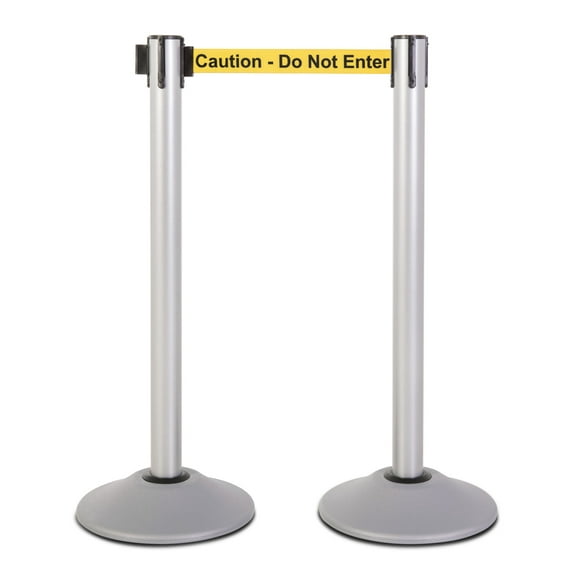 US Weight Heavy Duty Premium Steel Stanchion with 7.5-Foot Retractable Belt (More Colors Available)
