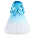 thumbnail image 3 of IBTOM CASTLE Flower Girl Velvet Floral Gradient Sequins Dress for Kids Wedding Bridesmaid Pageant Communion Formal Princess Puffy Gown 11-12 Years Sky Blue Sequins, 3 of 8
