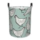 thumbnail image 1 of Balery Hand Drawn Chickens Cesta de ropa redonda con asas, impermeable, independiente, para ropa, juguetes, dormitorio y familia-Small, 1 of 6