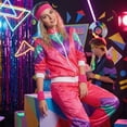 thumbnail image 2 of Alaiyaky 80s 90s Shell Suit Costume Men Women Retro Tracksuit 1980s Fancy Dress Halloween Costumes Festival Outfit for Adults, 2 of 7