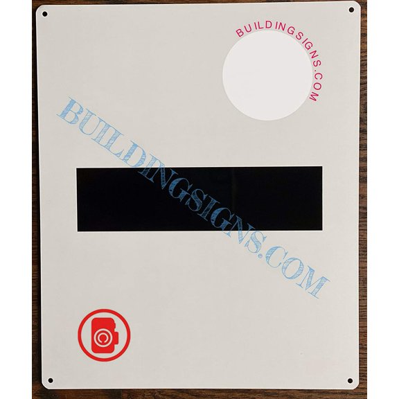 Large Dash" -" Metal Sign - Parking LOT Sign (White,Aluminium,10X12)-EL ESTACIONAMIENTO LINE (ref-2201)