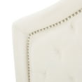thumbnail image 6 of Kaarina Contemporary Tufted Fabric Full/Queen Headboard, Ivory and Black, 6 of 9