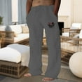 thumbnail image 2 of Zszcpp Wide Leg Pants Men'S Long Solid Basic Style Relax Cotton Stylish Digital 3D Printing Lounge Trousers Casual Trouser Linen, 2 of 4