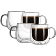 thumbnail image 1 of Tazas de café CNGLASS de vidrio de doble pared, 290 ml, juego de 4, 1 of 8