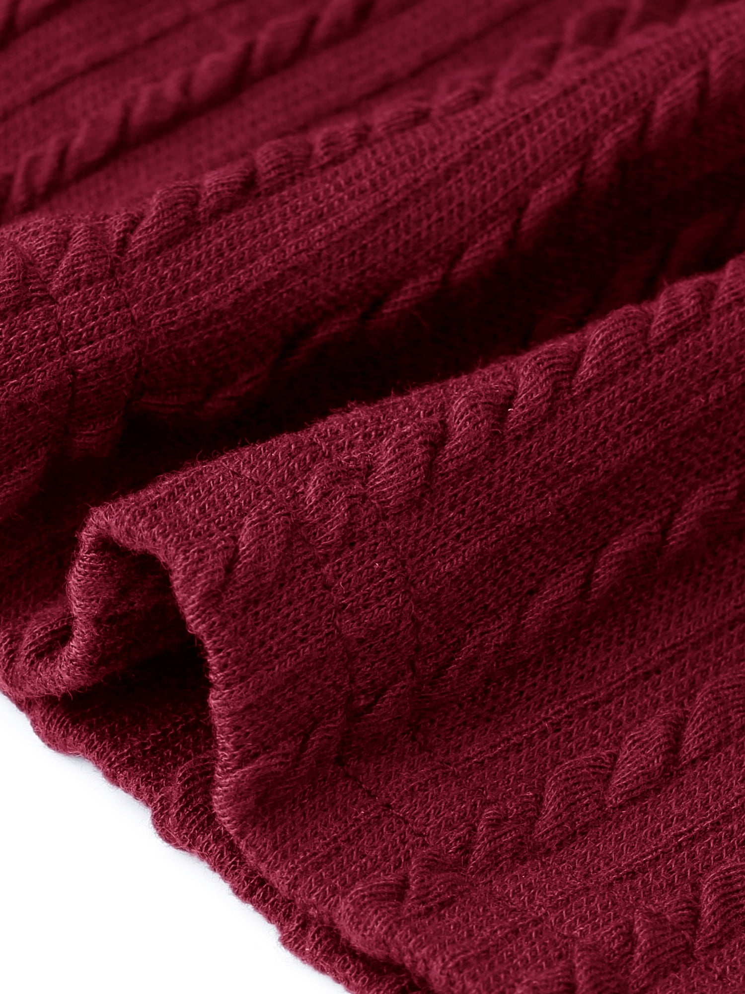 DARING DIVA Women's Plus Blouses Scoop Neck Ruffle Hem Peplum Knit Top 1X Wine Red