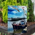 thumbnail image 3 of America Forever River Dock Fishing Boat Summer Garden Flag 12.5 x 18 inches Lake Pool Patriotic US Flag Double Sided Summer Seasonal Yard Outdoor Decorative Nautical Seagulls Garden Flag, 3 of 5