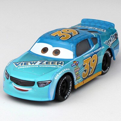Disney Pixar Cars 2 3 Rains McQueen Ramirez figuras de acción de juguete para niños, vehículo fundido a presión, aleación de Metal, regalo de Navidad para niño, 1:55 zhangyuxiang LED