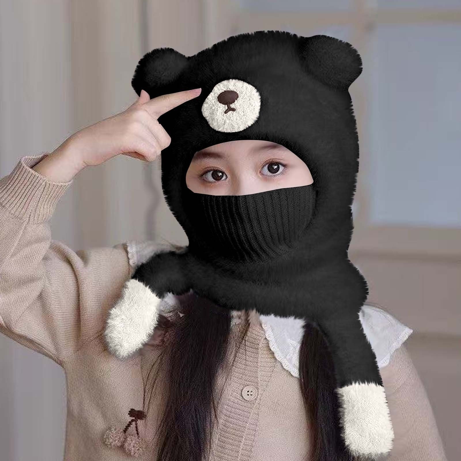 Ahabrexf Balaclava Ski Solid Color Single Layer Winter Warm Neck Protection Face Cover for Outdoor Sports Cycling