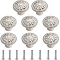 thumbnail image 1 of 2025 Cabinet Knob 8 Pieces Round Drawer Pull Handle Cabinet Knobs Drawer Knob Cabinet Handle Kitchen Drawer Cabinet Door Knobs White Vintage Cabinet K, 1 of 5