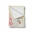 thumbnail image 2 of Valentines Day Soft Flannel Fleece Blanket, Romantic Tree with Blooming Hearts with Bike and Petals Vintage Artwork, Cozy Plush for Indoor and Outdoor Use, 70" x 90", Cream Vermilion, by Ambesonne, 2 of 6