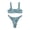 Dark Green Leopard, variant on Women's Boho Triangle Thong Bikini Sets Cheetah Swimsuits Bathing Suit for Daily Wear Black M