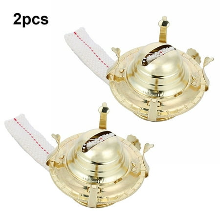 

Yannee Gold Brass Plated Oil Burner #2 with Wick & Removable Screw on Collar 2 Pcs