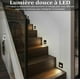 thumbnail image 5 of Aplique de pared LED empotrado de 3 W para escaleras (blanco cálido), lámpara de noche, iluminación decorativa de aluminio, IP65, 5 of 5