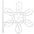 thumbnail image 1 of Vickerman D493045 4.5 ft. Double Spiral Snowflake Commercial Pole Decoration with C7 66 LED Light, 1 of 1
