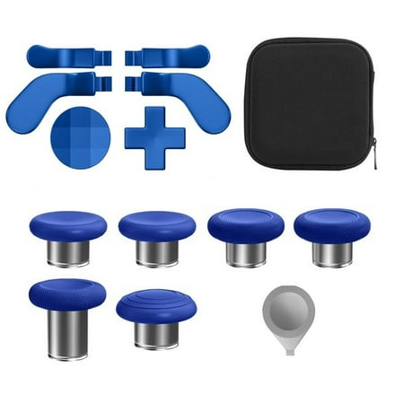Elite Series 2 Controller Accessories, 13 in 1 Metal Thumbsticks for Xbox One Elite Series 2, Gaming Accessory Replacement Parts Compatible with Xbox Elite Wireless Controller Series 2 Core(Blue)