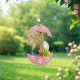 thumbnail image 5 of Easter Wooden Rabbit Heart Charm Festive Hanging Ornament for Home Spring Holiday Easter Decoration, 5 of 5