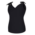 thumbnail image 2 of Vedolay Womens Tank Tops Summer Women's Sleeveless Floral Print V Neck Tunic Tank Tops Blouse Shirts,Black M, 2 of 5