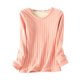 thumbnail image 1 of Minnieouse Ropa interior camiseta femenina cálida a prueba de viento Traceless ropa interior térmica cómoda Simple ropa otoño Casual Prendas para la parte del cuerpo Rosado L rosa L Minnieouse AP013131-06, 1 of 6