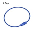 thumbnail image 3 of Uxcell Cable Key Rings 160mm Wire Keychain Twist Loops Sapphire Blue 4 Pack, 3 of 6