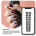 thumbnail image 4 of Soidarity 24 piezas Shortie Square Head Frosted Coffin Uñas postizas DIY Estilo francés Personalidad Uñas acrílicas para amantes de la manicura Juegos de manicura 1 negro mate Soidarity CE011411-01, 4 of 5