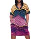 thumbnail image 1 of Vestido de noche de escamas de pez de aleta de sirena para mujer azul oscuro rosa morado Magenta dorado bolsillo suelto vestidos de noche para mujer, 1 of 7