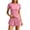 01 Pink, variant on Womens Two Piece Outfits 2 in 1 Shorts Workout Sets Short Sleeve Going Out Gym Athletic Matching Sets