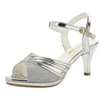 thumbnail image 1 of asddcavvf Women Sandals Fashion Summer New Pattern Open Toe Roman Sandals Middle Heel Comfortable Bu, 1 of 8