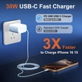 thumbnail image 3 of Cargador rápido Charger Vilive de 30 W tipo C para iPhone 17, 3 of 6
