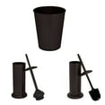 thumbnail image 2 of Bath Bliss Trash Can, Toilet Brush and Plunger 3 Piece Iron Bathroom Set in Oil Rubbed Bronze, 2 of 10