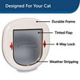 PetSafe Big Cat 4Way Locking Cat Door, Exterior/Interior, White