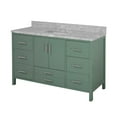 thumbnail image 6 of California 60" Single Bathroom Vanity with Sage Green Cabinet and Carrara Marble Top, 6 of 6