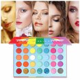 thumbnail image 4 of Paleta de sombra de ojos de 35 colores mate arcoíris sombra de ojos de alta pigmentación impermeable paleta de maquillaje de ojos colorido de larga duración, 4 of 5