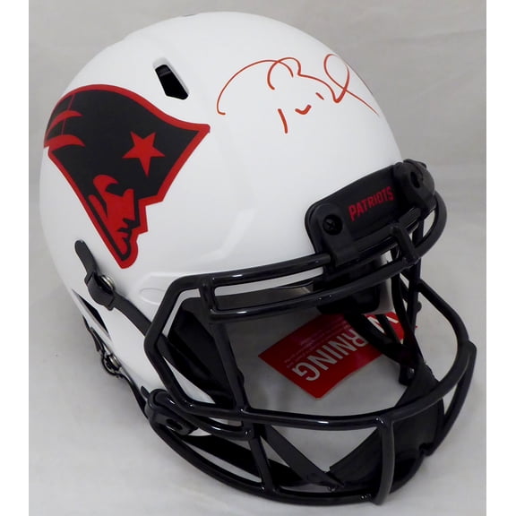 Tom Brady Autographed New England Patriots Lunar Eclipse Full Size Authentic Speed Helmet Fanatics Holo #AA0078100