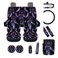 thumbnail image 2 of XYZCANDO Dreamcatcher Print Car Seat Cover Steering Wheel Cover Car Trash Can Seat Belt Cover Keychain Lipstick Cover Center Mirror Cover Coasters Auto Interior Protector Personalized, 2 of 5