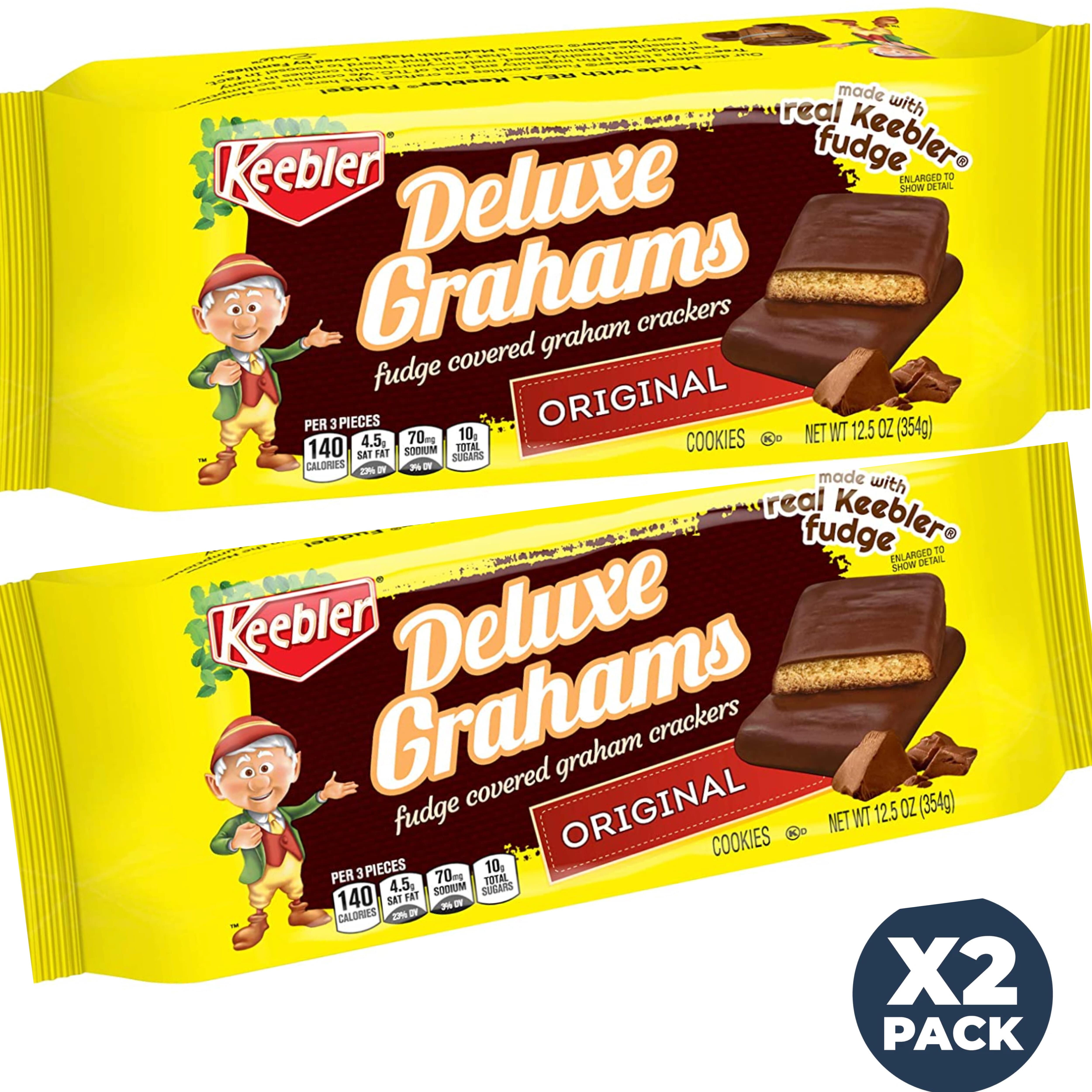 Keebler, Fudge Shoppe Deluxe Grahams Cookies, 12.5 oz pack of 2 Crispy