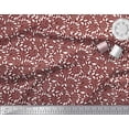 thumbnail image 3 of Soimoi Red Cotton Duck Fabric Leaves Leaves Print Fabric by the Yard 42 Inch Wide, 3 of 3