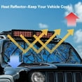 thumbnail image 4 of Uorisanigo Windshield Sun Shade for 2007-2023 Wrangler Rubicon Sahara TJ JK JKU 2 & 4 Door, Sunshades Heat Shield, Aluminum Foil Structure, Blue Hunting Camo Forest Car Sun Shade, 4 of 7