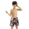 thumbnail image 3 of ITFABS Polka Dot/ Plant Print Swimming Trunks with Drawstring for Men, Boys, 3 of 9