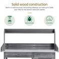 thumbnail image 4 of Alden Design Wooden Garden Potting Bench Table with Cabinet, Gray, 4 of 12
