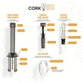 thumbnail image 4 of Cork Genius Wine Opener Set (4-Piece) with Wine Accessories - Includes Air Pump Bottle Opener, Bottle-Top Aerator, Wine Foil Cutter, and Vacuum Seal Wine Stopper - Premium Stainless Steel Materials, 4 of 7
