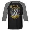 thumbnail image 1 of T-Shirt Raglan à Manches 3/4 pour Adulte Bon Jovi World Tour Vintage Noir/premium Chiné, 1 of 2