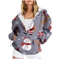 thumbnail image 1 of Puntoco Chaqueta De Mujer Casual Impreso Con Cremallera De Manga Larga Sudadera Con Capucha Chaqueta superior Liquidación De Navidad Puntoco Puntoco-484, 1 of 4