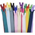 thumbnail image 1 of Cremallera Invisible de nailon de 22 pulgadas, 40 Uds., para costura de alcantarillado a medida, herramientas para manualidades, ropa especial, 20 colores (22 pulgadas), 1 of 3