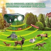 2024 Ultrasonic Animal Repellent Cat Repellent Outdoor Solar Animal Repeller with Motion Sensor Strobe Light Animal Deterrent to Scare Away Deer Raccoon Squirrel Coyote Skunk Repellent for Yard