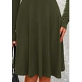 thumbnail image 6 of PRETTYGARDEN Women's Spring Fall Short Dress Ribbed Knit Crewneck Long Sleeve A Line Flowy Casual Elegant Going Out Dresses, 6 of 9