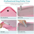 thumbnail image 2 of Dog Potty Tray Toilet 20"x14"Doggy Bathroom Dog Litter Box, Indoor Pee Pad Holder with 8pcs Training Pads, Puppy Pee Mesh Potty Training Tray with Secure Latch, Dog Potty Pan for Small Medium Puppies, 2 of 14