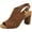 Caramel Smooth, variant on GIANI BERNINI Womens Black Perforations Sling Strap Cushioned Adjustable Strap Jabril Almond Toe Block Heel Buckle Shootie 9.5