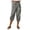 Dark Gray, variant on Women's Elastic High Waisted Loose Tapered Harem Cropped Pants with Pockets Light Gray S