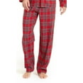 thumbnail image 3 of FAMILY PJs Sets Red Flannel Plaid Long Sleeve V Neck Button Up Straight leg Everyday  Size 1XB, 3 of 3